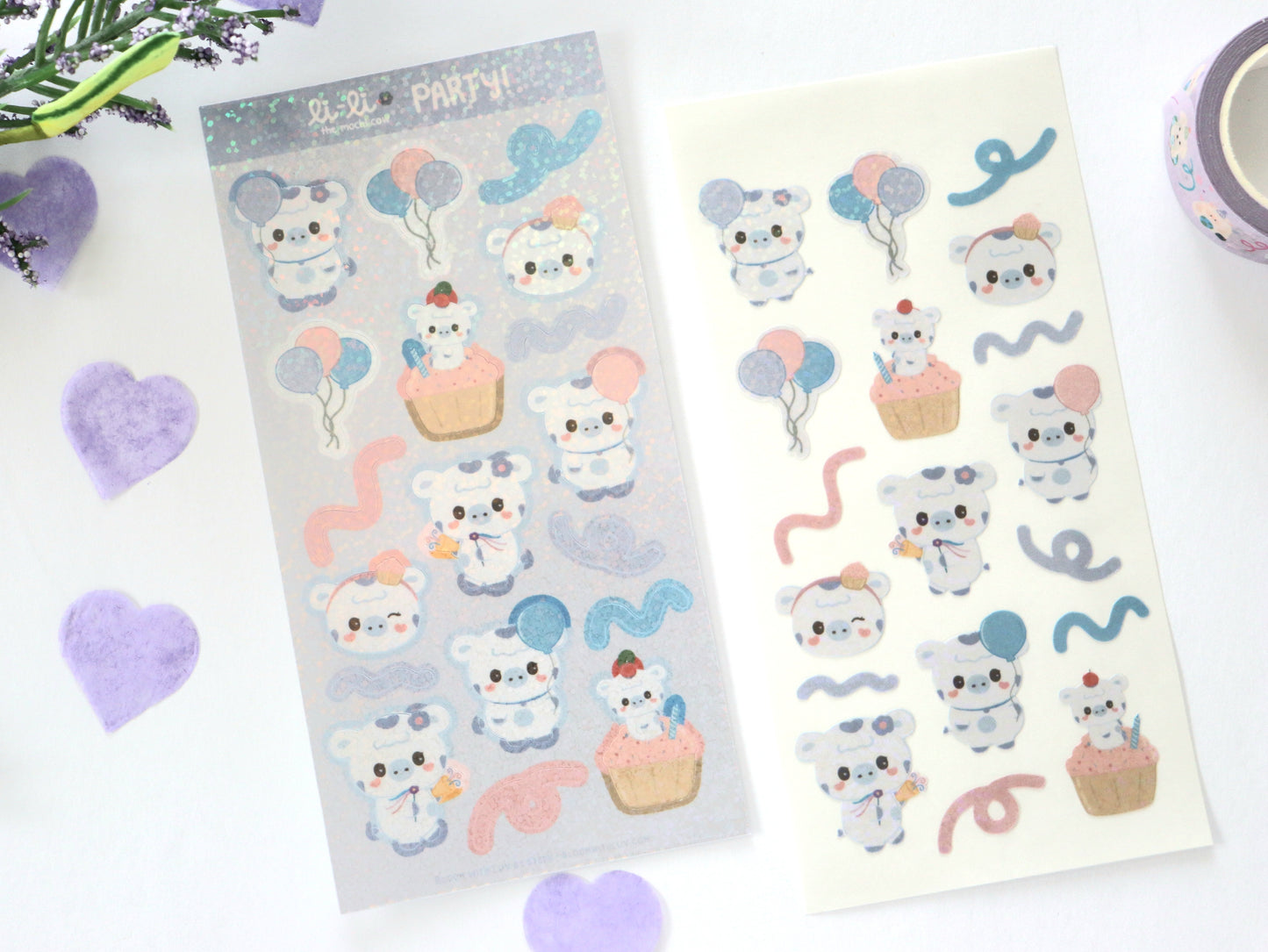 Li-Li Party Glitter Deco Sticker Sheet