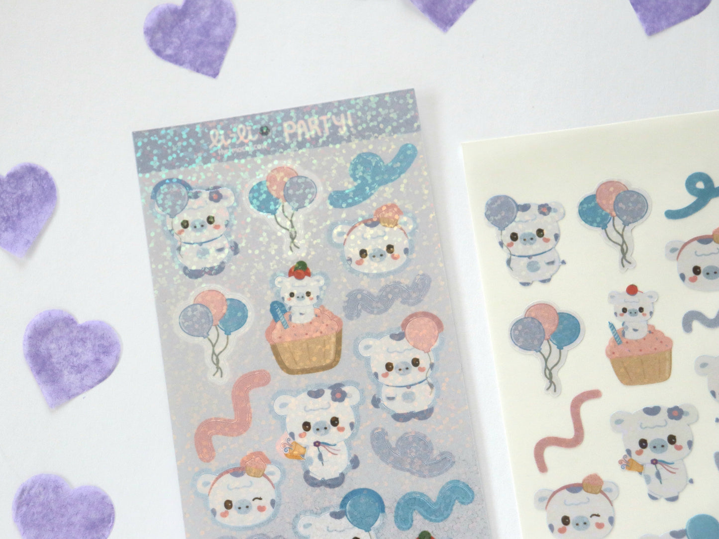 Li-Li Party Glitter Deco Sticker Sheet