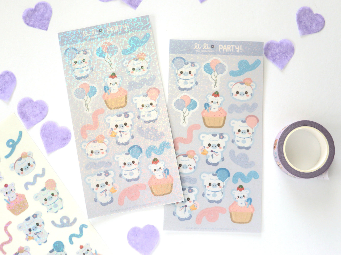 Li-Li Party Glitter Deco Sticker Sheet