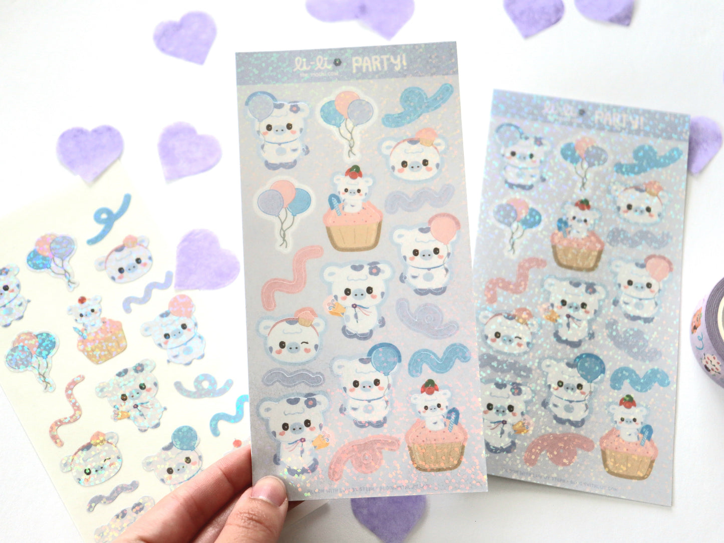 Li-Li Party Glitter Deco Sticker Sheet