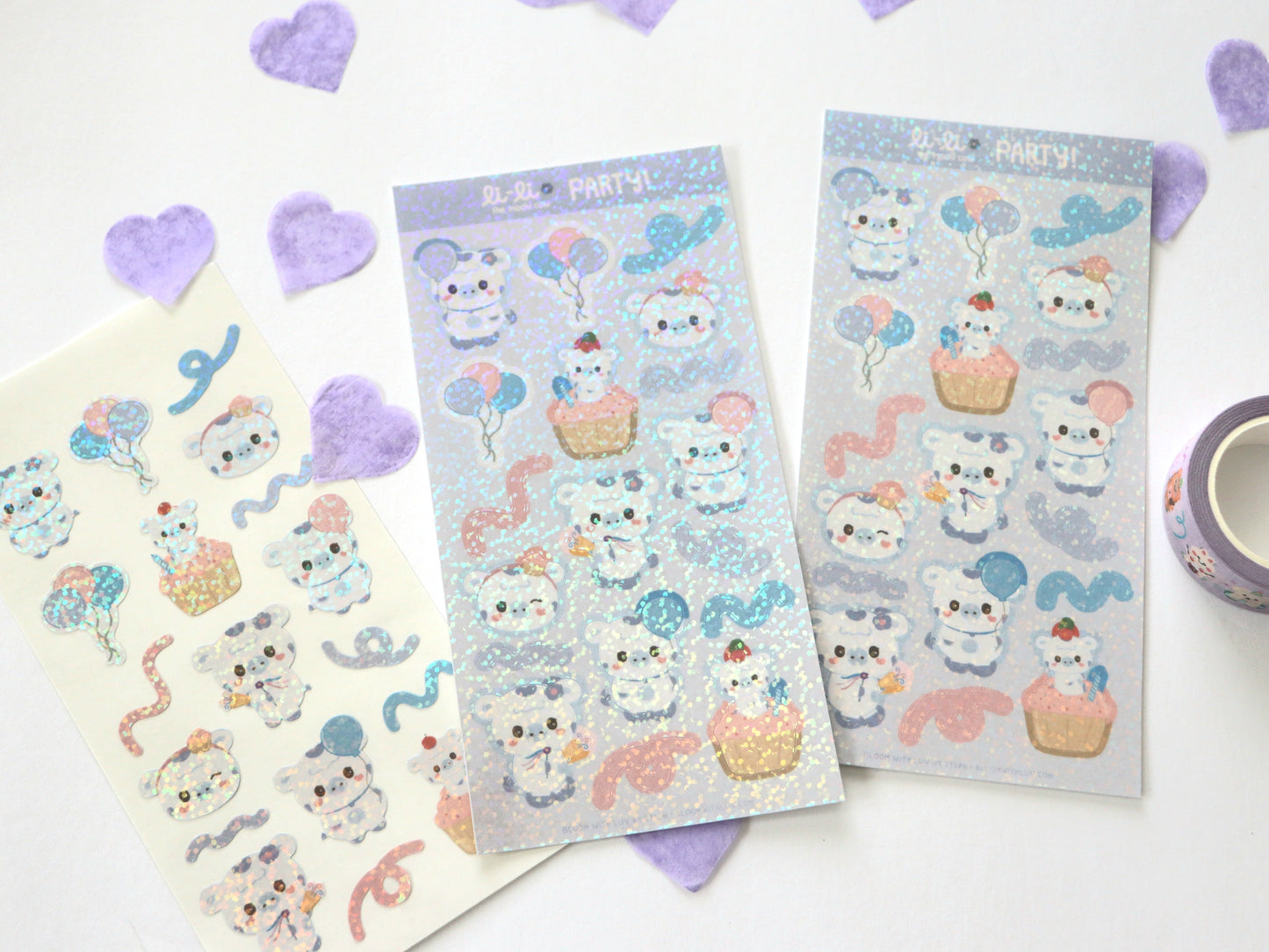 Li-Li Party Glitter Deco Sticker Sheet