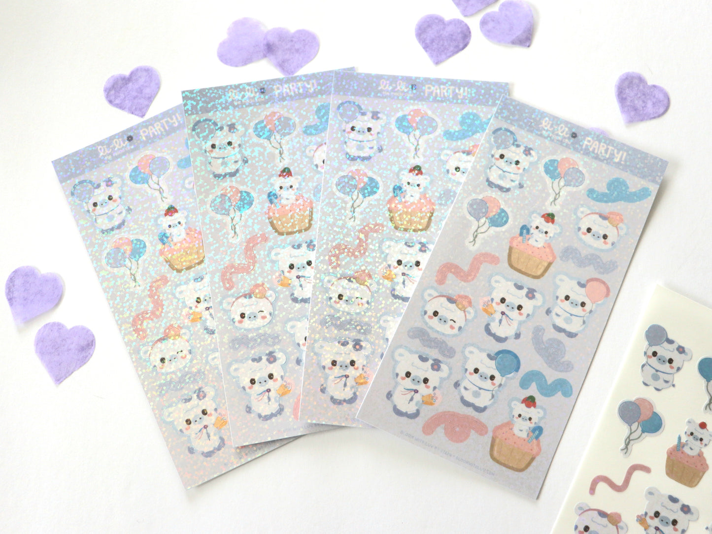 Li-Li Party Glitter Deco Sticker Sheet