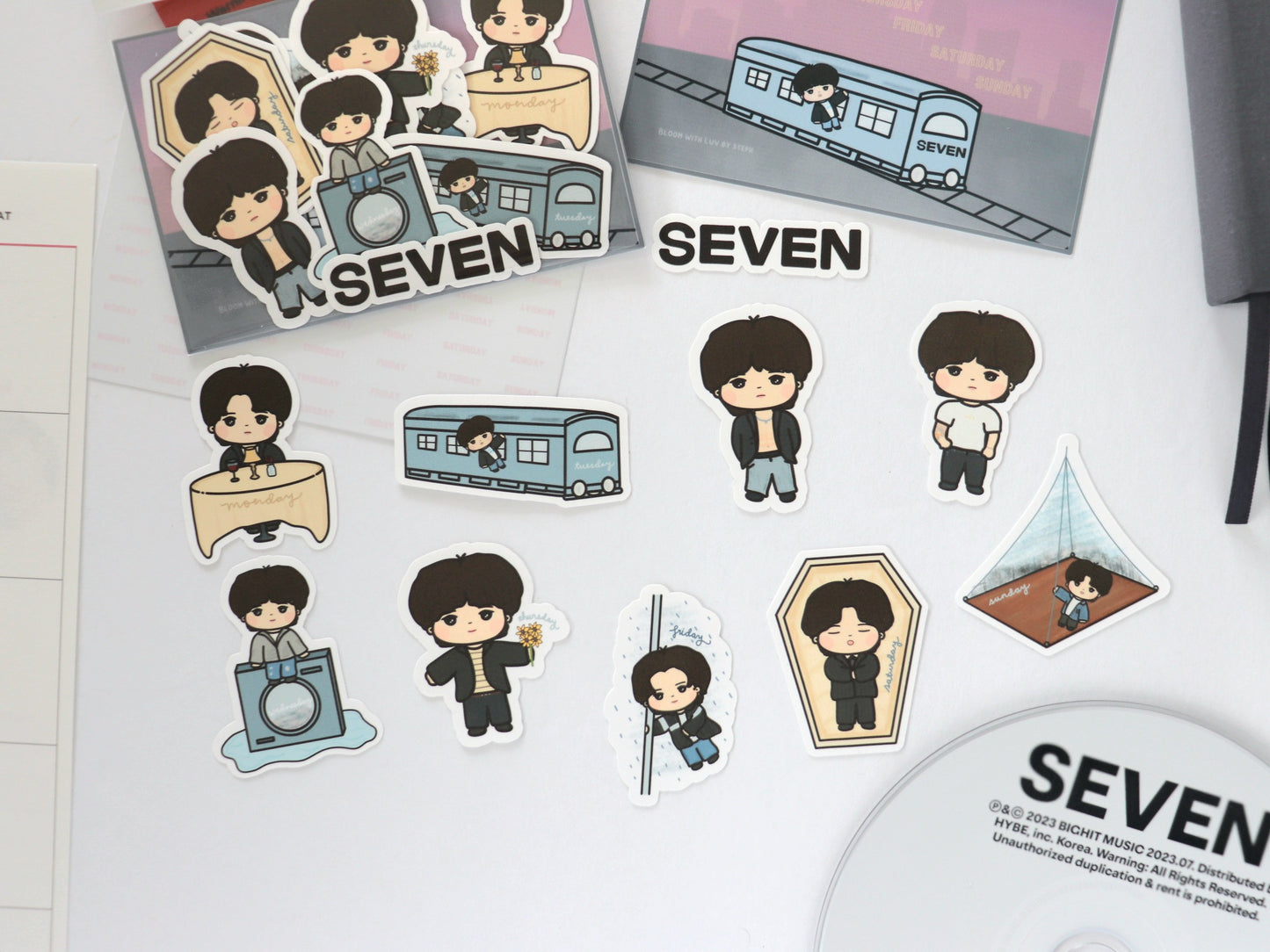 Seven Jungkook Sticker Pack – Bloom With Luv