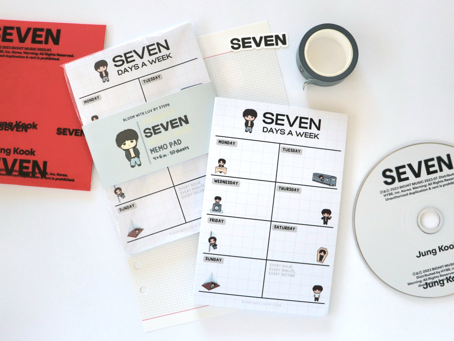 Seven Days a Week Jungkook Memo Pad