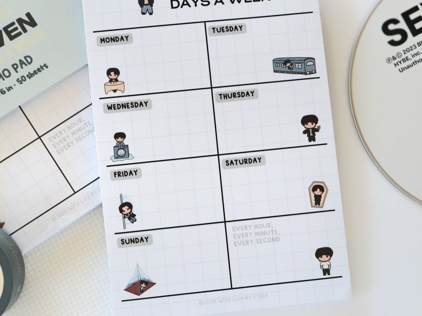 Seven Days a Week Jungkook Memo Pad