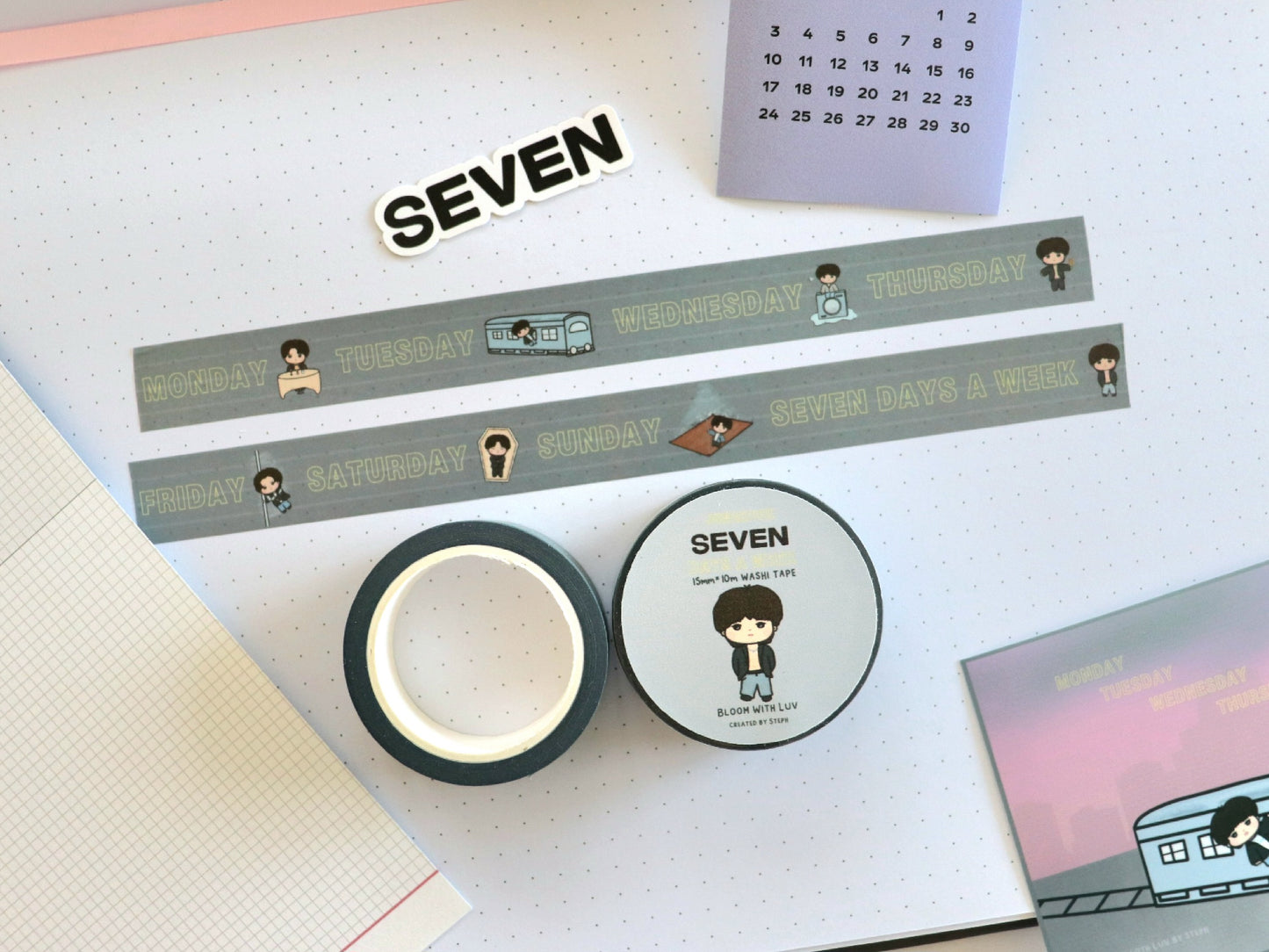 Seven Days a Week Jungkook Washi Tape