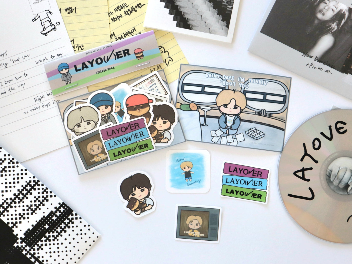 Layover Taehyung Sticker Pack