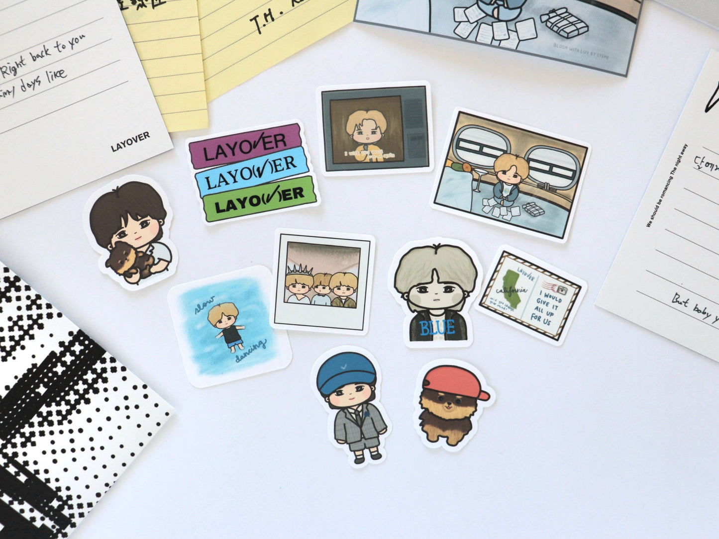 Layover Taehyung Sticker Pack