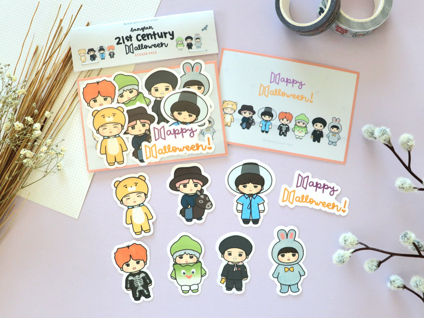 Bangtan 21st Century Halloween Sticker Pack