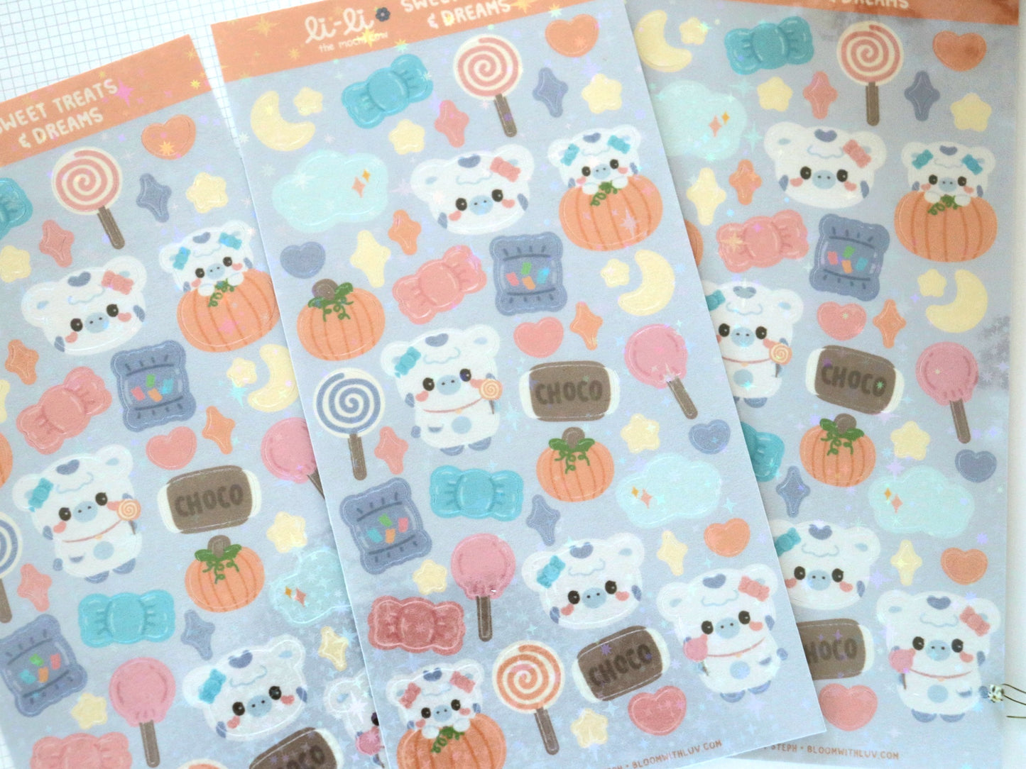 Li-Li Sweet Treats & Dreams Glitter Deco Sticker Sheet