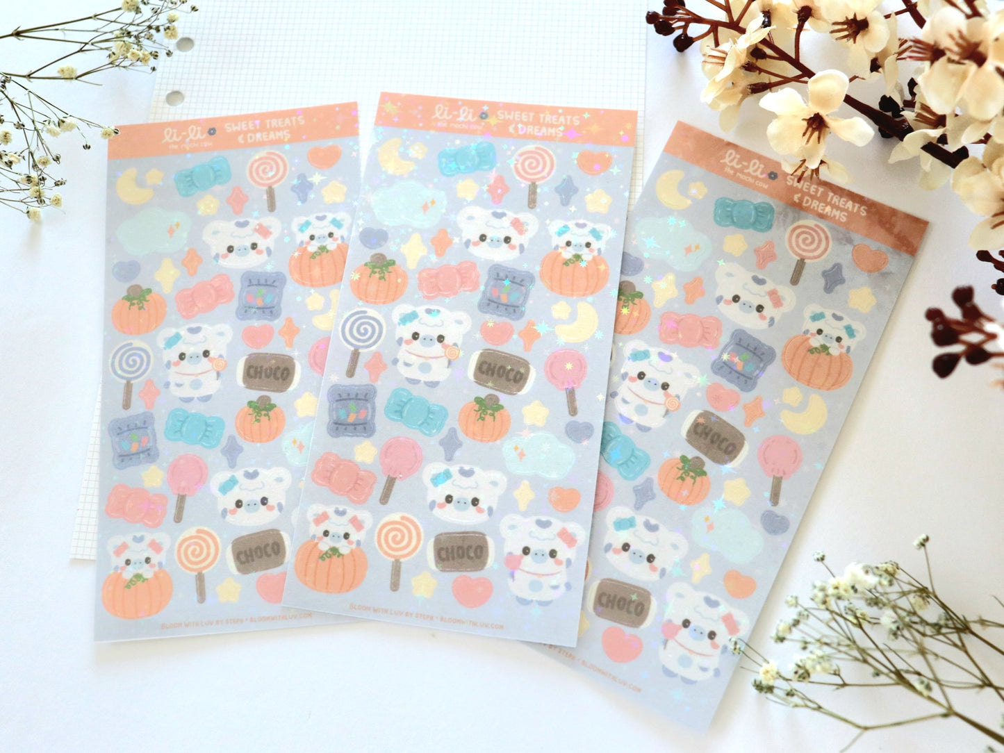 Li-Li Sweet Treats & Dreams Glitter Deco Sticker Sheet