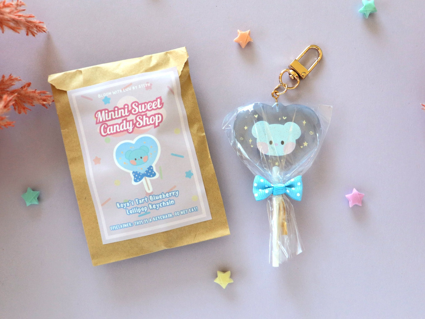 Minini Glitter Lollipop Keychain