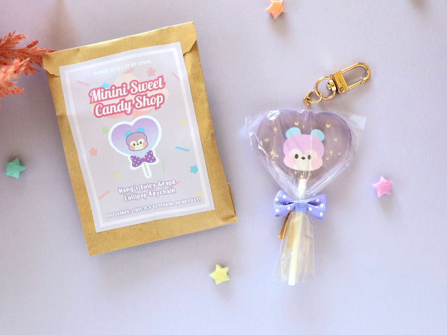 Minini Glitter Lollipop Keychain