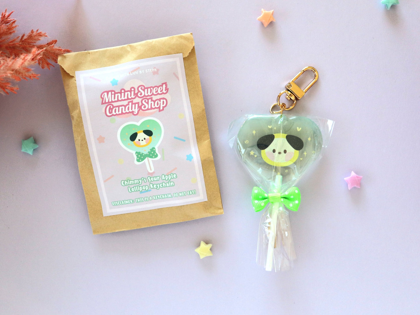 Minini Glitter Lollipop Keychain