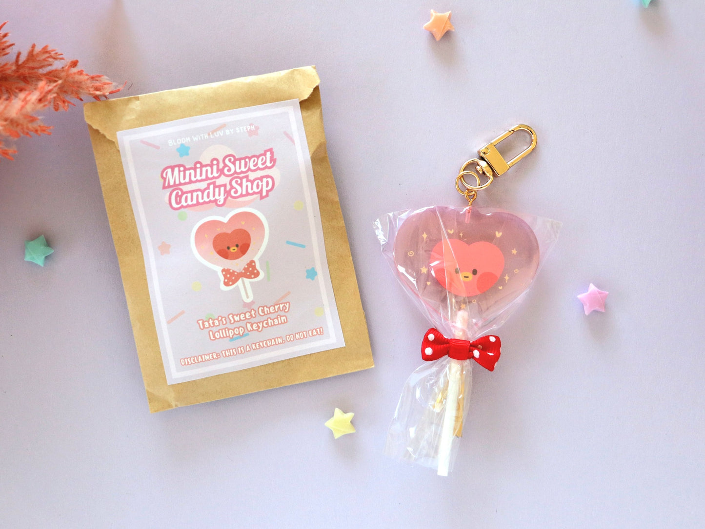 Minini Glitter Lollipop Keychain