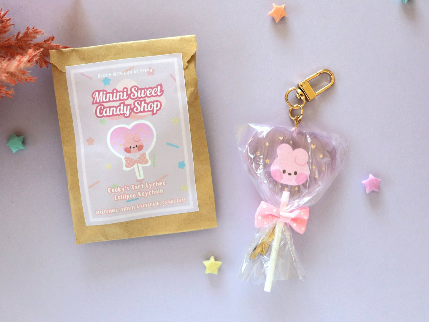 Minini Glitter Lollipop Keychain