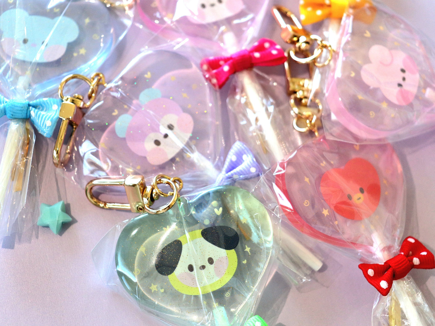 Minini Glitter Lollipop Keychain