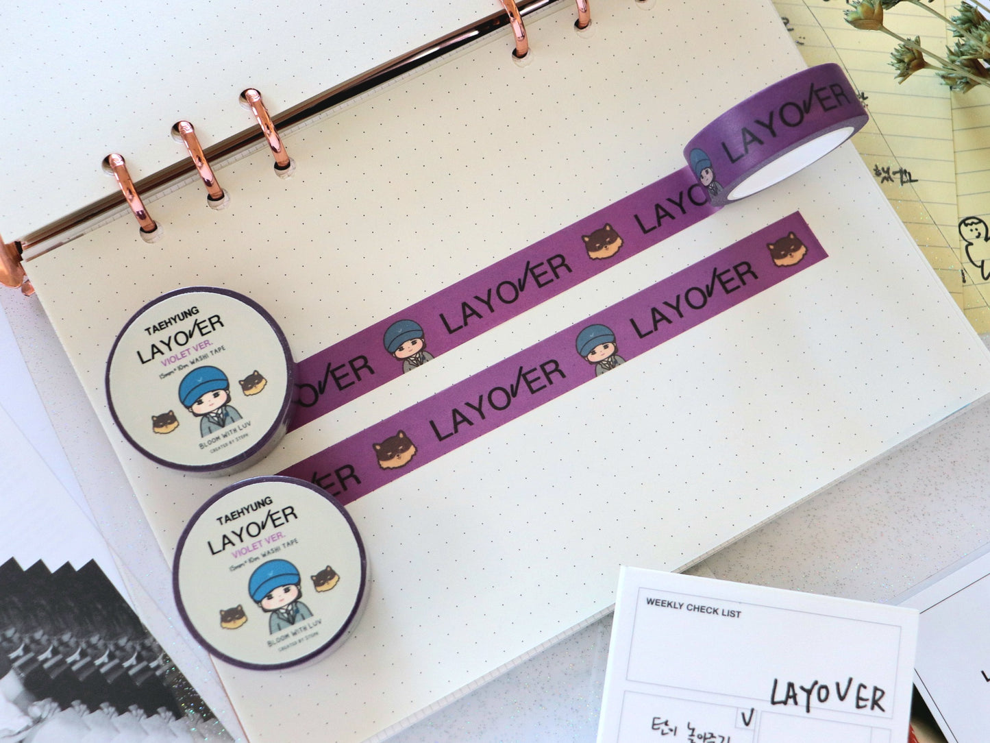 Taehyung Layover Washi Tapes