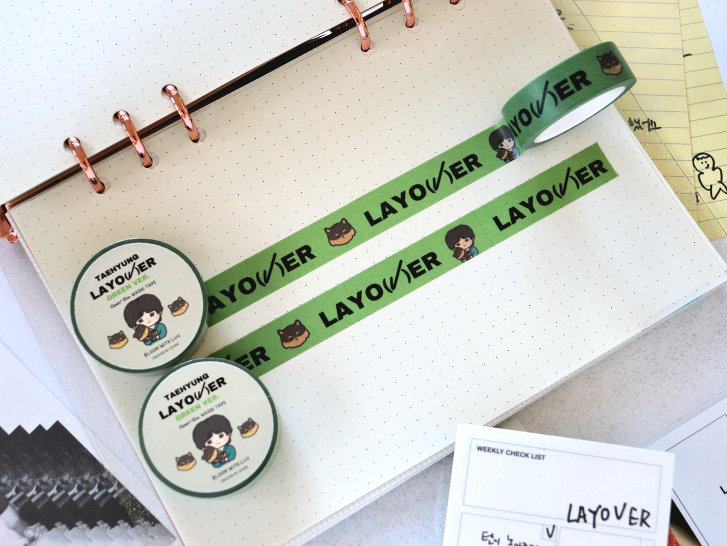 Taehyung Layover Washi Tapes