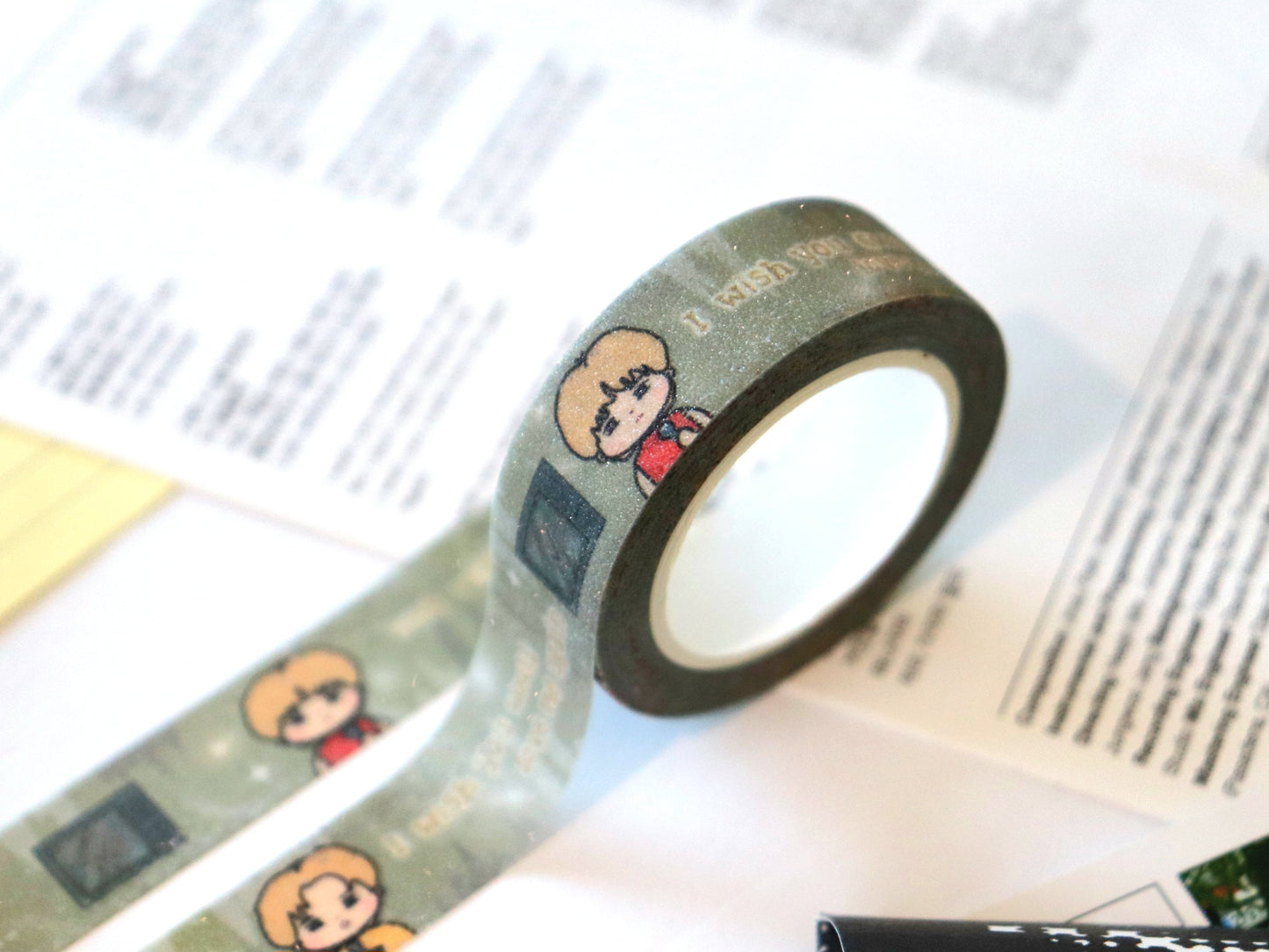 Taehyung Love Me Again Glitter Washi Tape