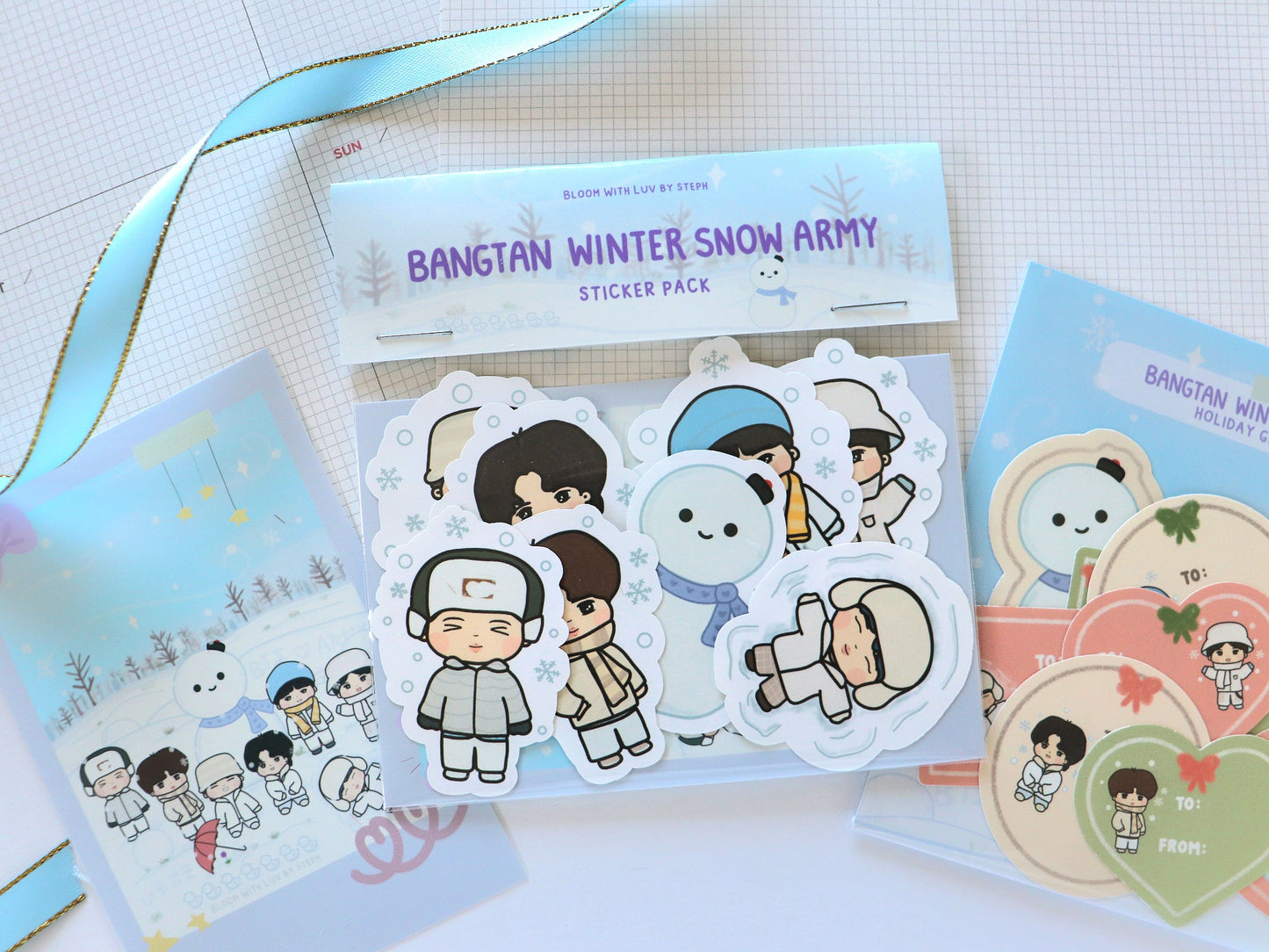 Bangtan Winter Snow ARMY Holiday Sticker Pack