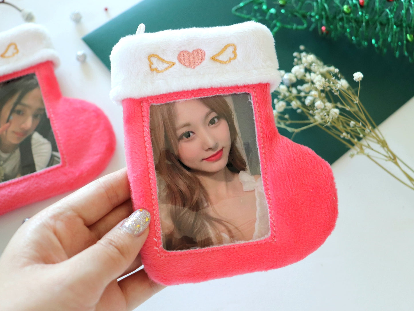 Lovely Angel Stocking Plush Photocard Holder