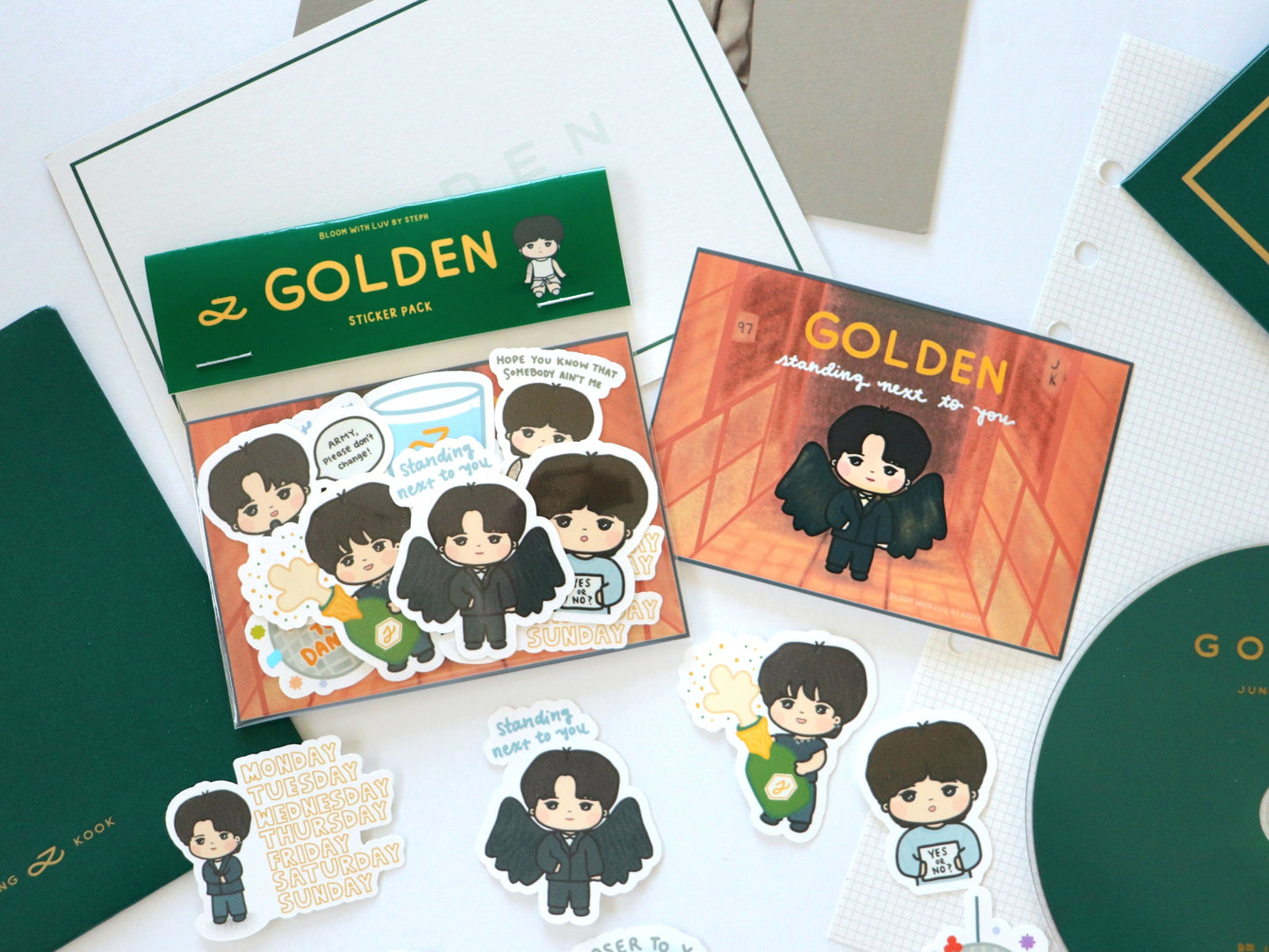 Golden Jungkook Sticker Pack