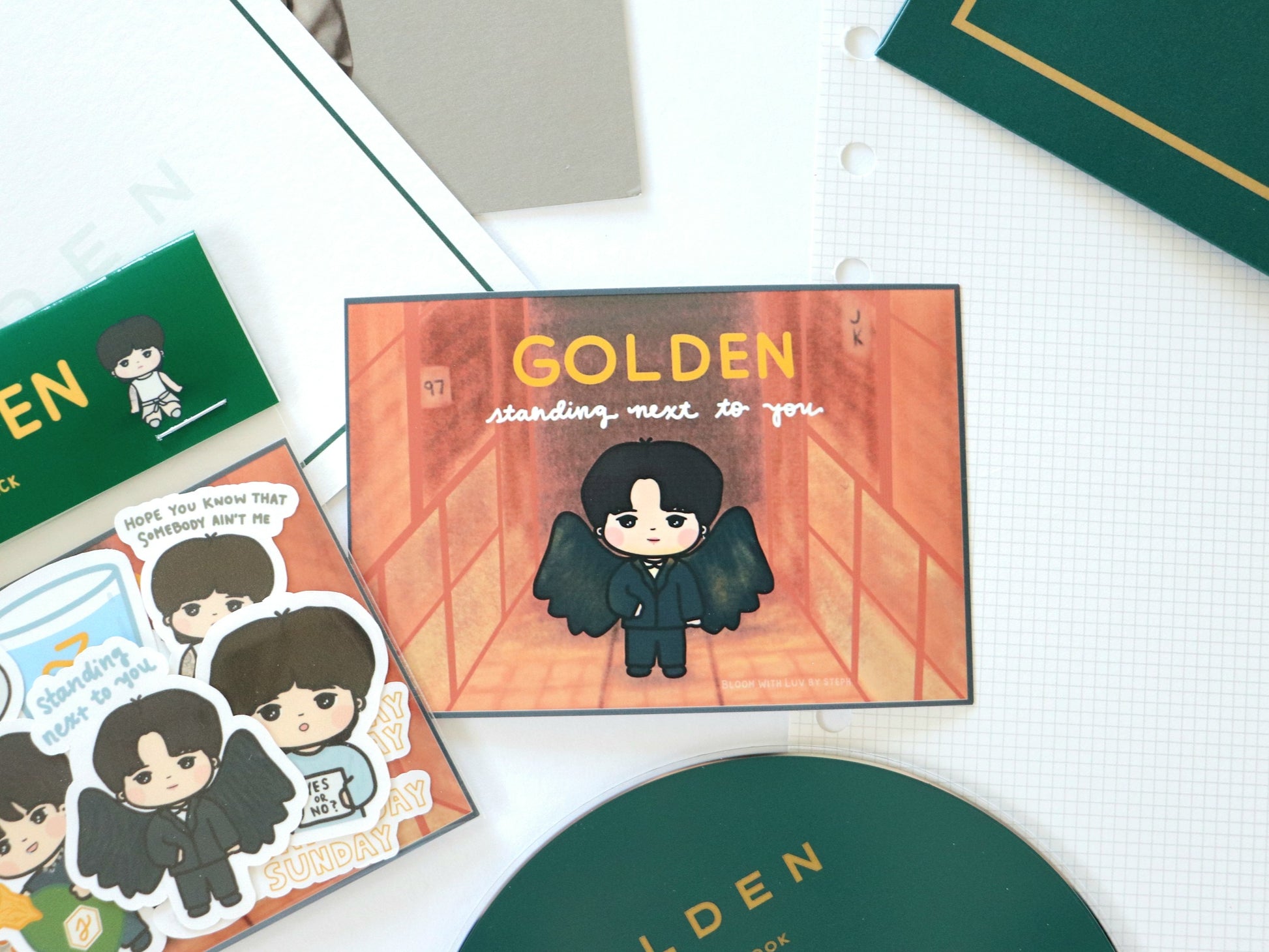 Golden Jungkook Sticker Pack – Bloom With Luv