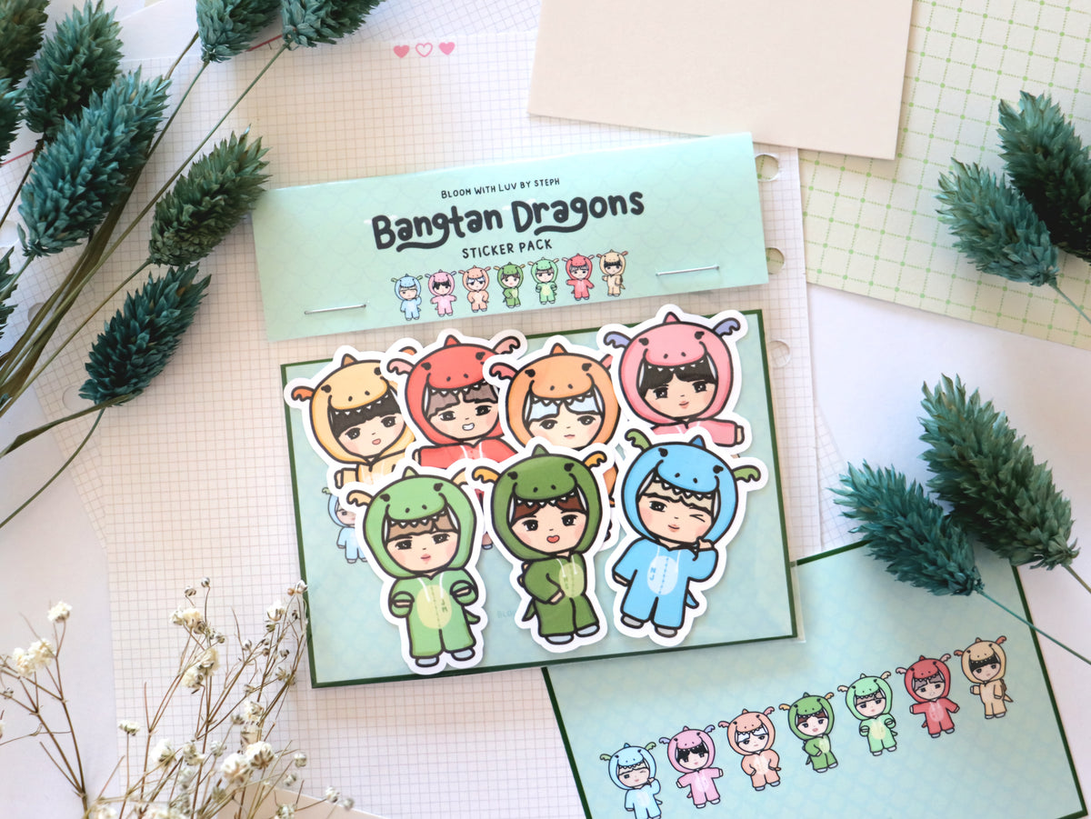 Bd Sticker Bangtan Dragons Sticker Pack – Bloom With Luv