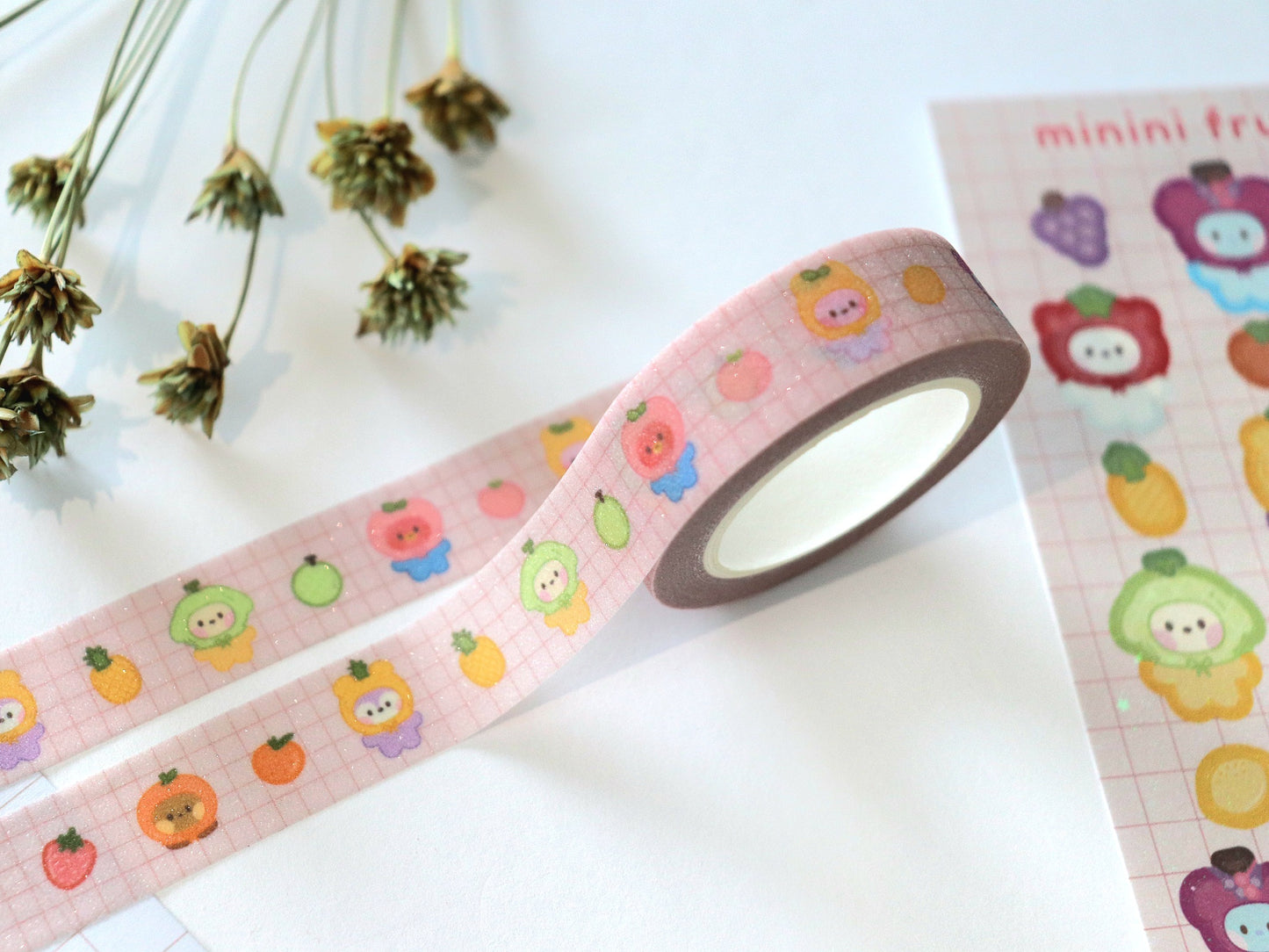 Minini Fruits Glitter Washi Tape