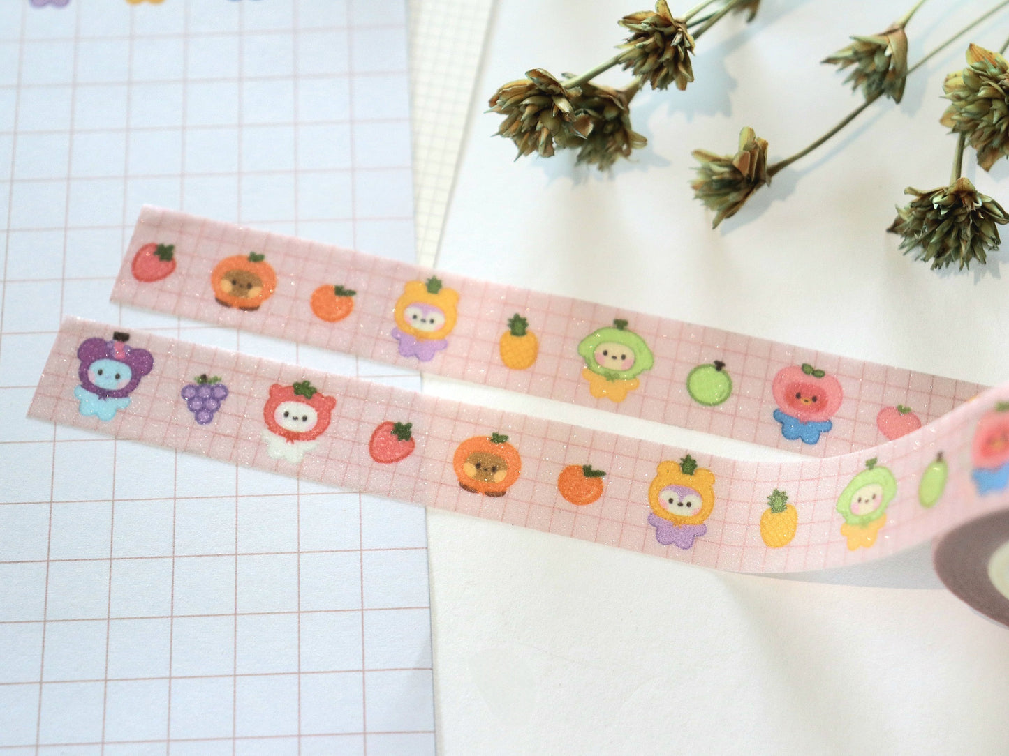 Minini Fruits Glitter Washi Tape