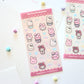 My Favorite Bunnies Glitter Deco Sticker Sheet - Bloom With Luv x MaggieesCreations Collab