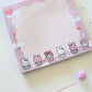 My Favorite Bunnies Sticky Notes Pad - Bloom With Luv x MaggieesCreations Collab