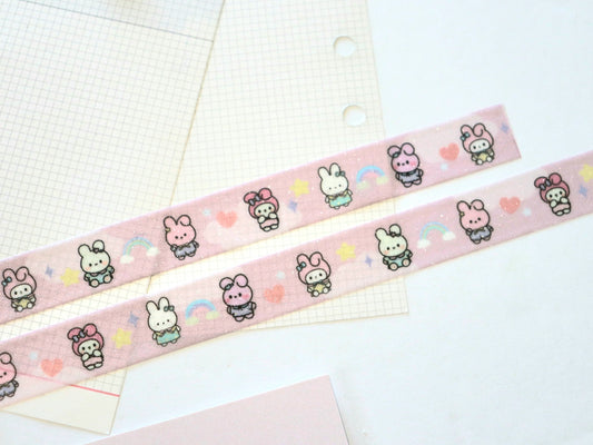 My Favorite Bunnies Glitter Washi Tape - Bloom With Luv x MaggieesCreations Collab