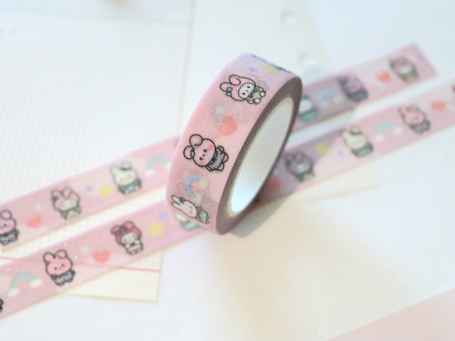 My Favorite Bunnies Glitter Washi Tape - Bloom With Luv x MaggieesCreations Collab