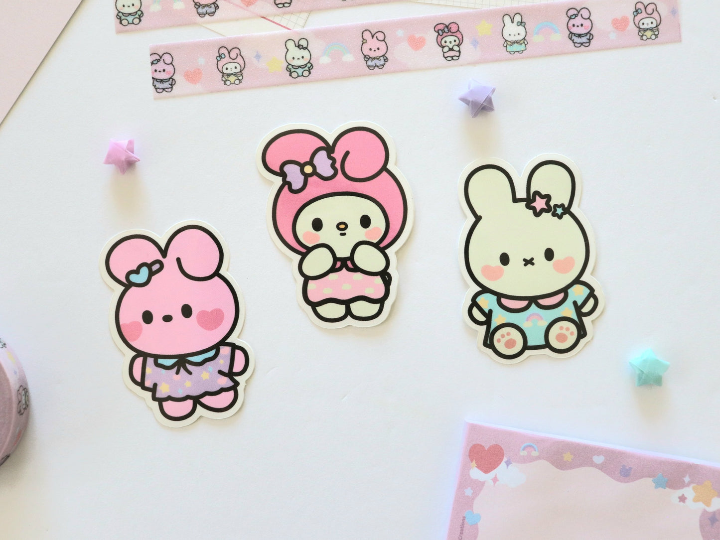 My Favorite Bunnies - Steph's Version Waterproof Vinyl Stickers