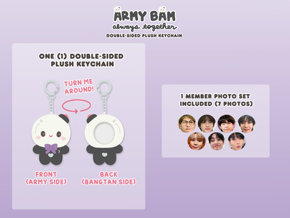 [IN-STOCKS COMING SOON] ARMY Bam Always Together Double-Sided Plush Keychain