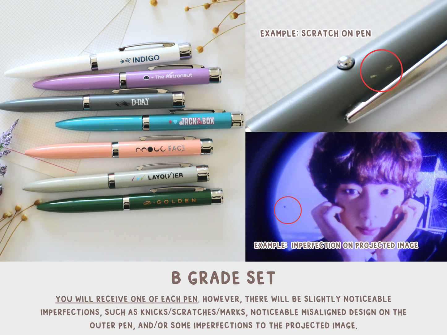 Bangtan Solo Albums Projector Pens Bundle Set *Limit 1 per Customer*