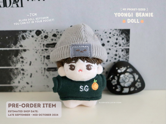 [PRE-ORDER] Pocket-Sized Yoongi Beanie Doll | Est. Ship Date: late Sept - mid Oct 2024 (read description)