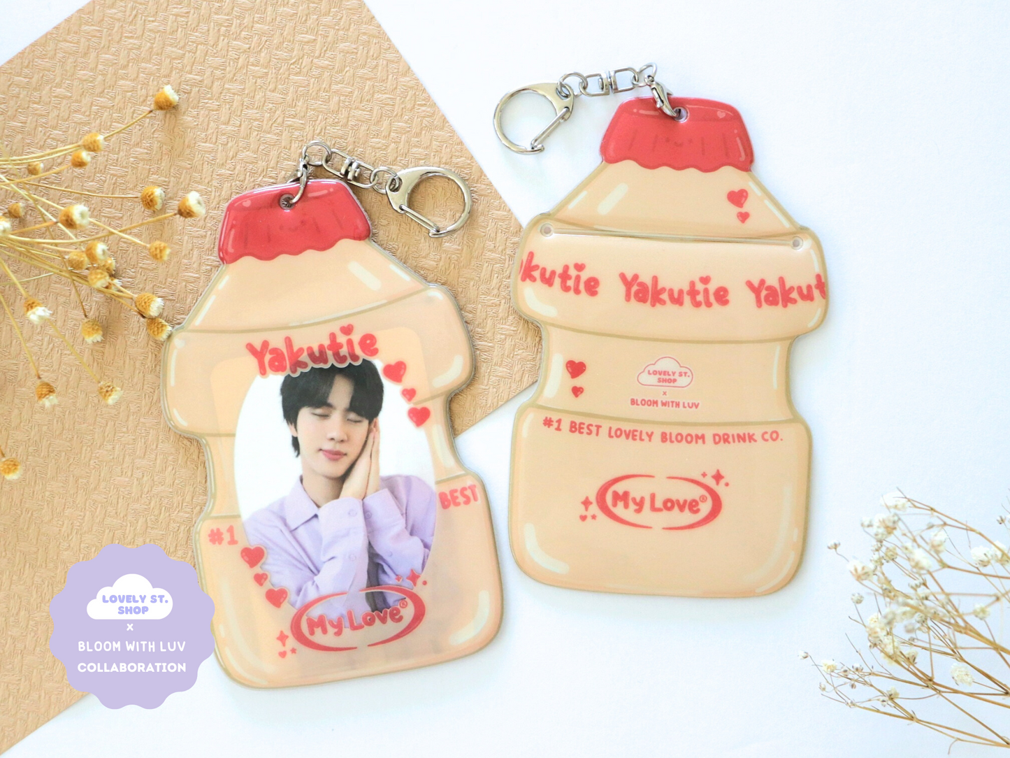 Yakult Yogurt Drink Photocard Holder - Lovely St. Shop x Bloom With Luv Collab