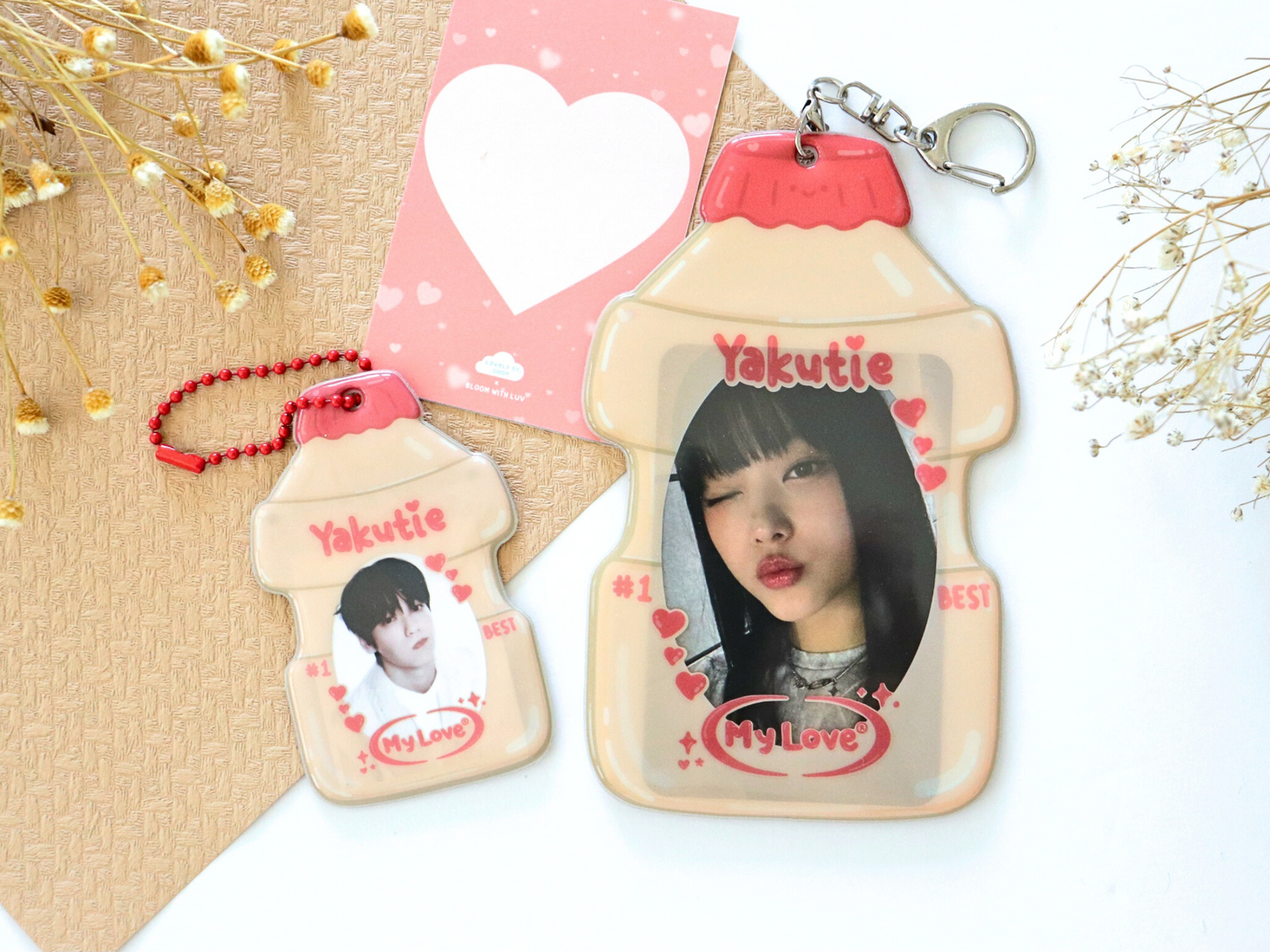 Yakult Yogurt Drink Photocard Holder - Lovely St. Shop x Bloom With Luv Collab