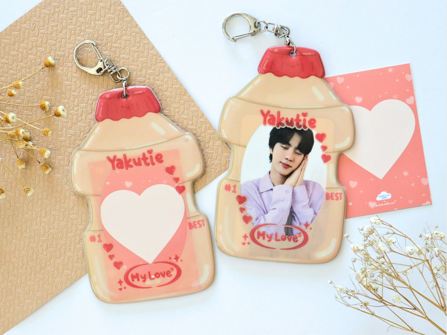 Yakult Yogurt Drink Photocard Holder - Lovely St. Shop x Bloom With Luv Collab