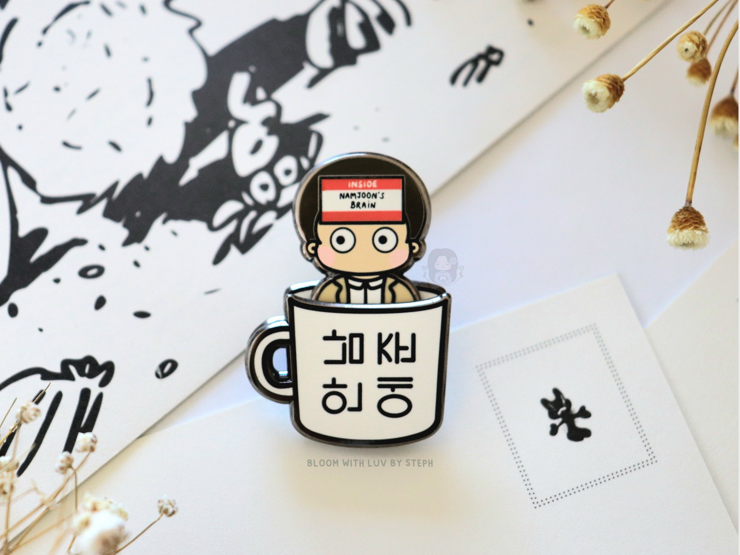 [PRE-ORDER] LOST! Namjoon in a Mug Sliding Enamel Pin | Est. Ship Date: October 2024 (read description)