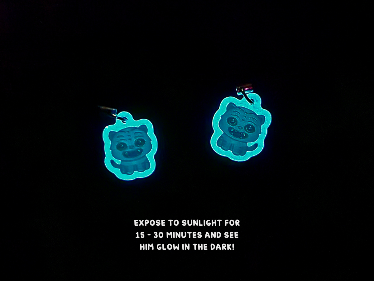 Derpy Tiger Glow-in-the-Dark Mini Charm