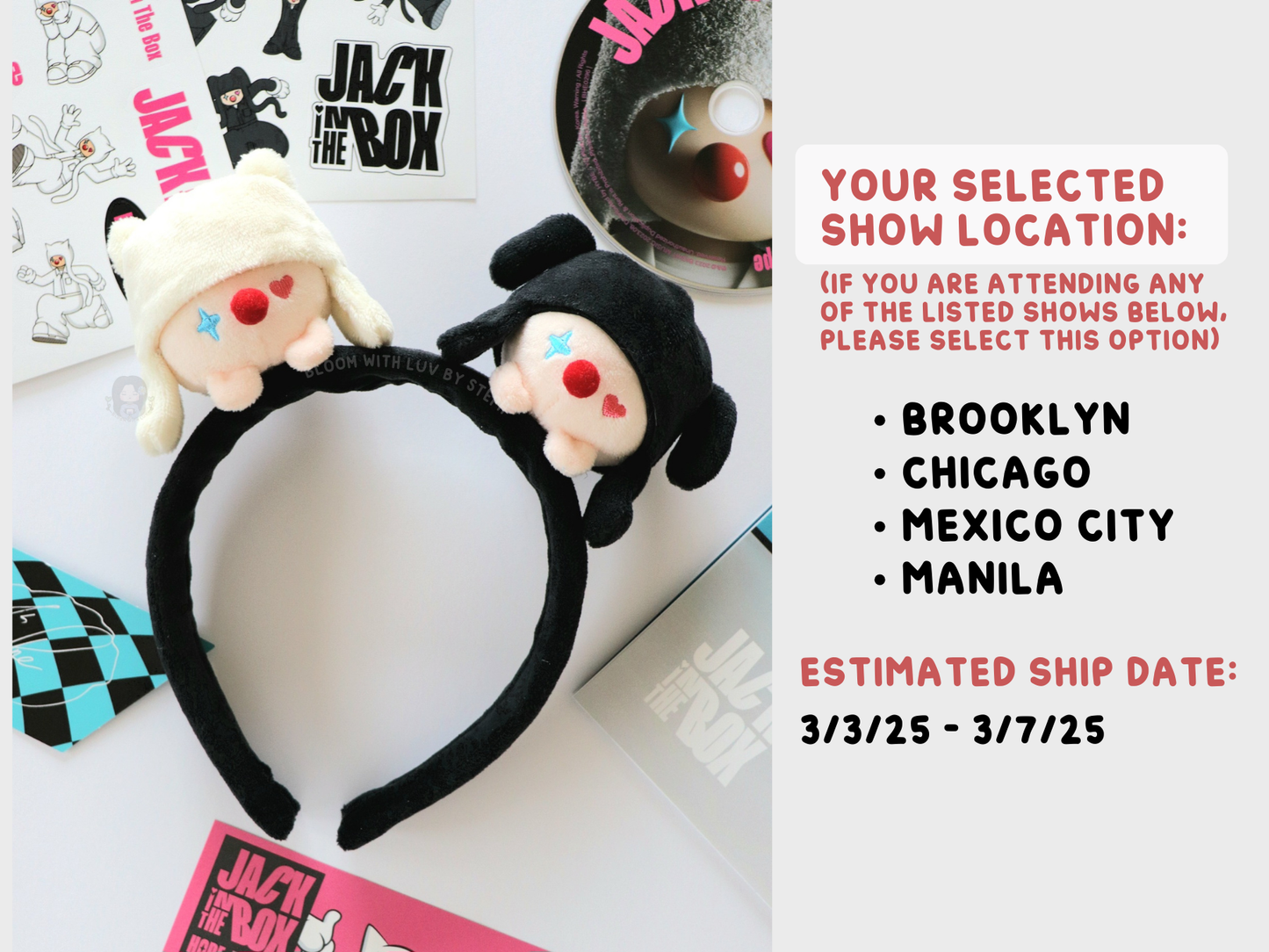 [PRE-ORDER] HOPE Jack in the Box Plush Headband | Est. Ship Date: March 2025 (read description)