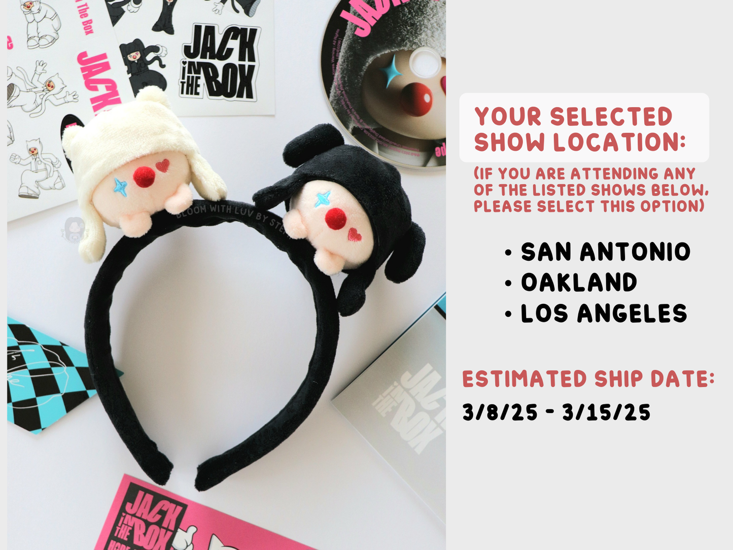 [PRE-ORDER] HOPE Jack in the Box Plush Headband | Est. Ship Date: March 2025 (read description)