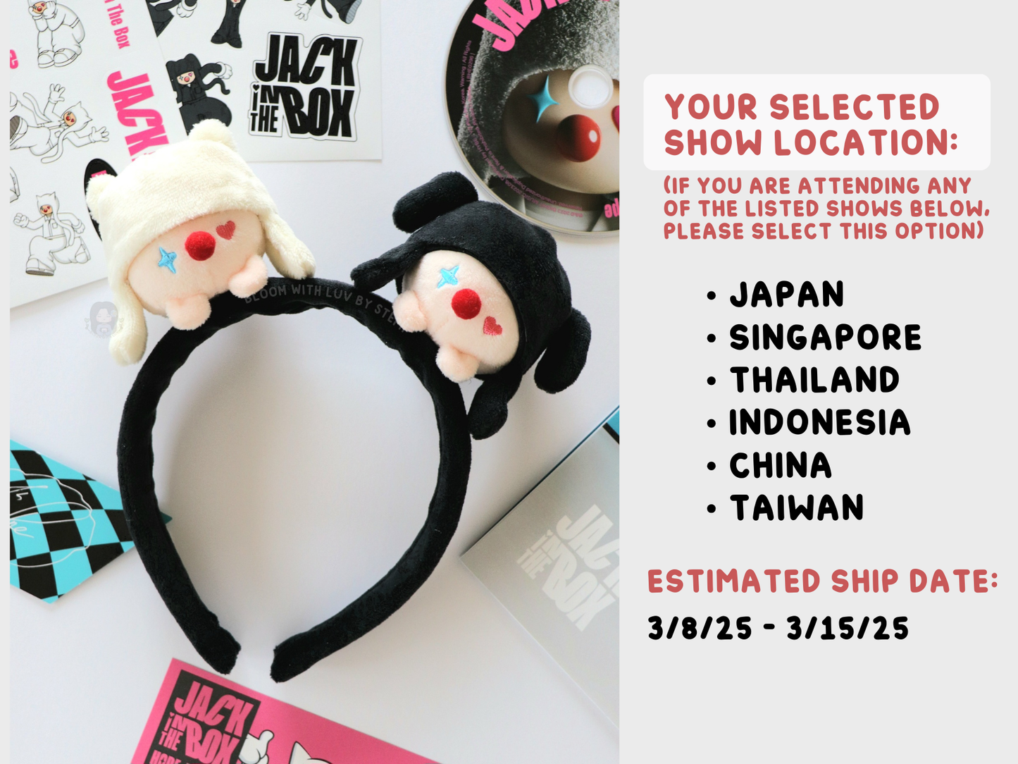 [PRE-ORDER] HOPE Jack in the Box Plush Headband | Est. Ship Date: March 2025 (read description)