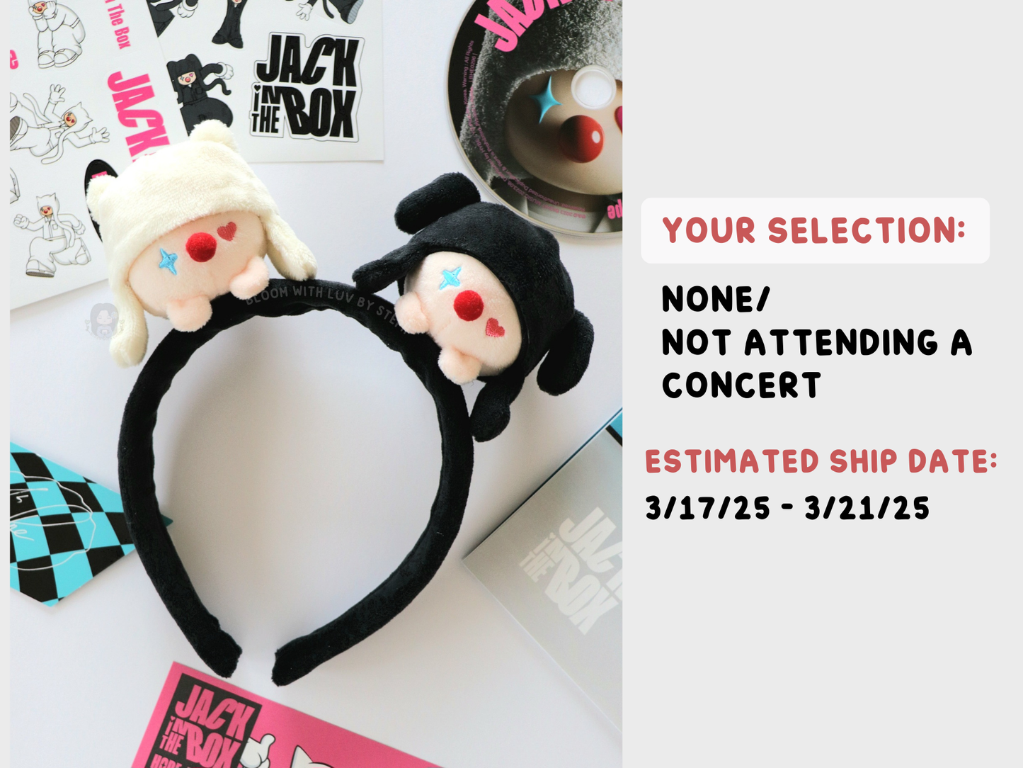 [PRE-ORDER] HOPE Jack in the Box Plush Headband | Est. Ship Date: March 2025 (read description)