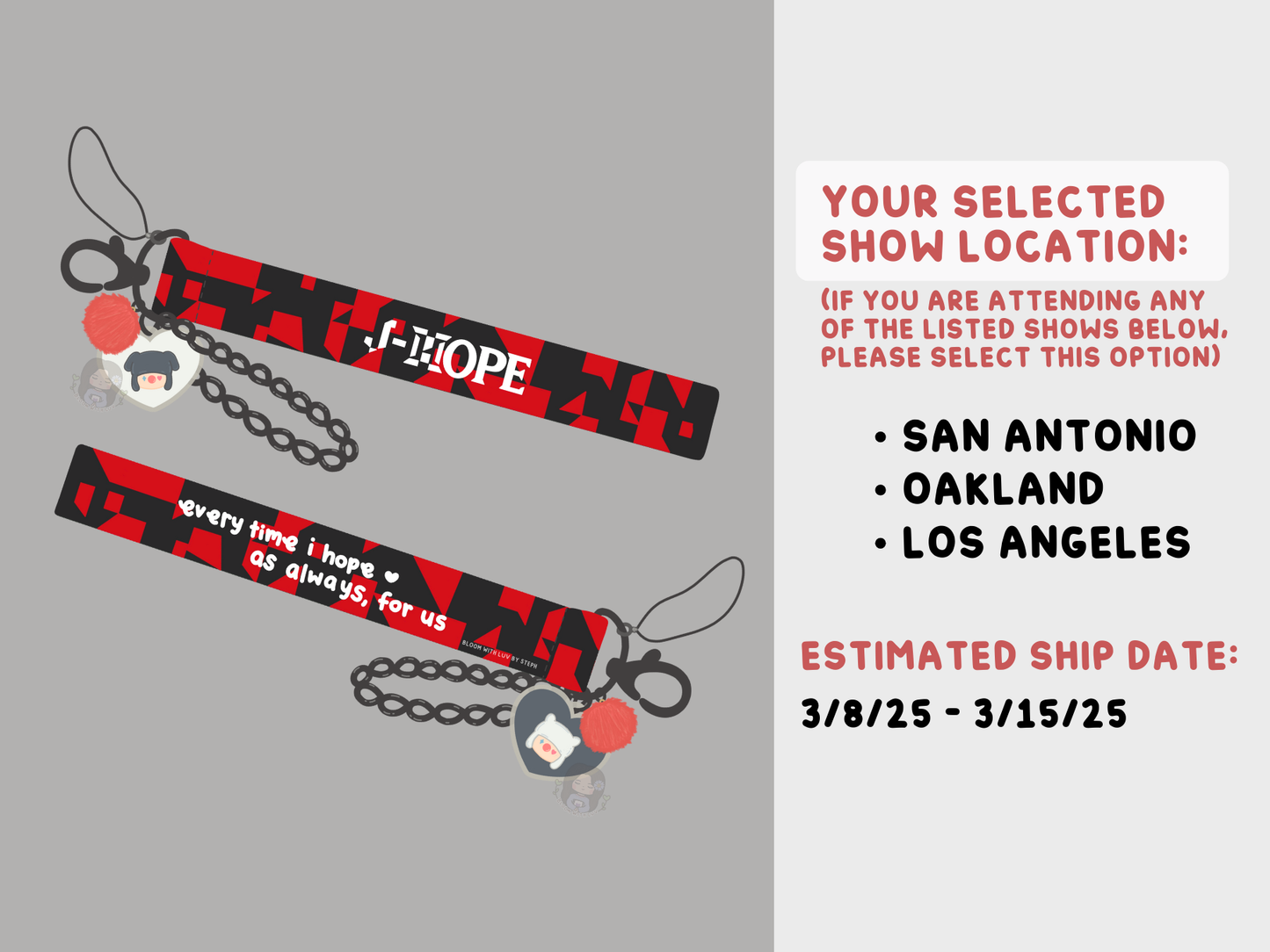 [PRE-ORDER] HOPE Wrist Strap Lanyard Keychain | Est. Ship Date: March 2025 (read description)