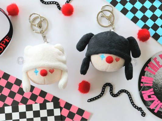 Jack in the Box Plushie Head Keychain